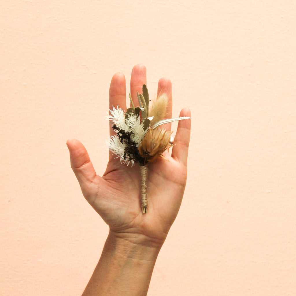 Wedding Boutonniere | Desert Dust - Gather Australia